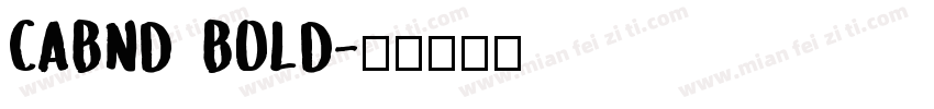 CABND BOLD字体转换